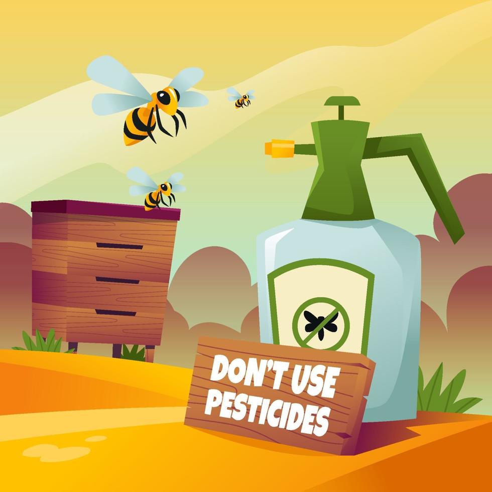 protéger les abeilles des pesticides vecteur