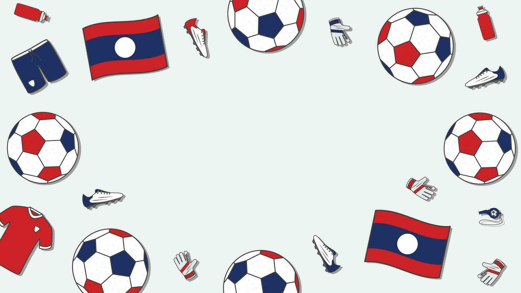 Football Contexte conception modèle. Football dessin animé vecteur illustration. tournoi dans Laos
