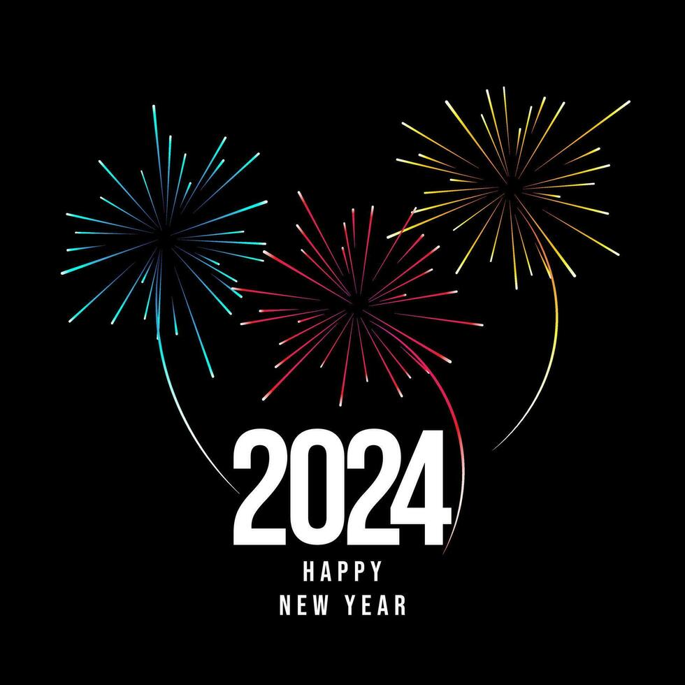 Conception de fond de bonne année 2024. vecteur