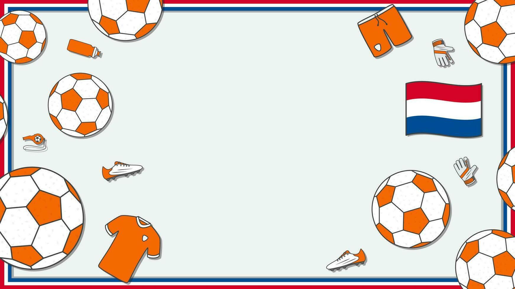 Football Contexte conception modèle. Football dessin animé vecteur illustration. sport dans Pays-Bas