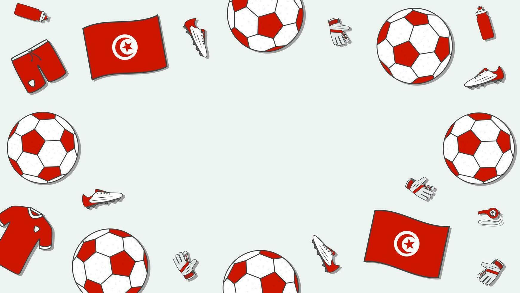 Football Contexte conception modèle. Football dessin animé vecteur illustration. tournoi dans Tunisie
