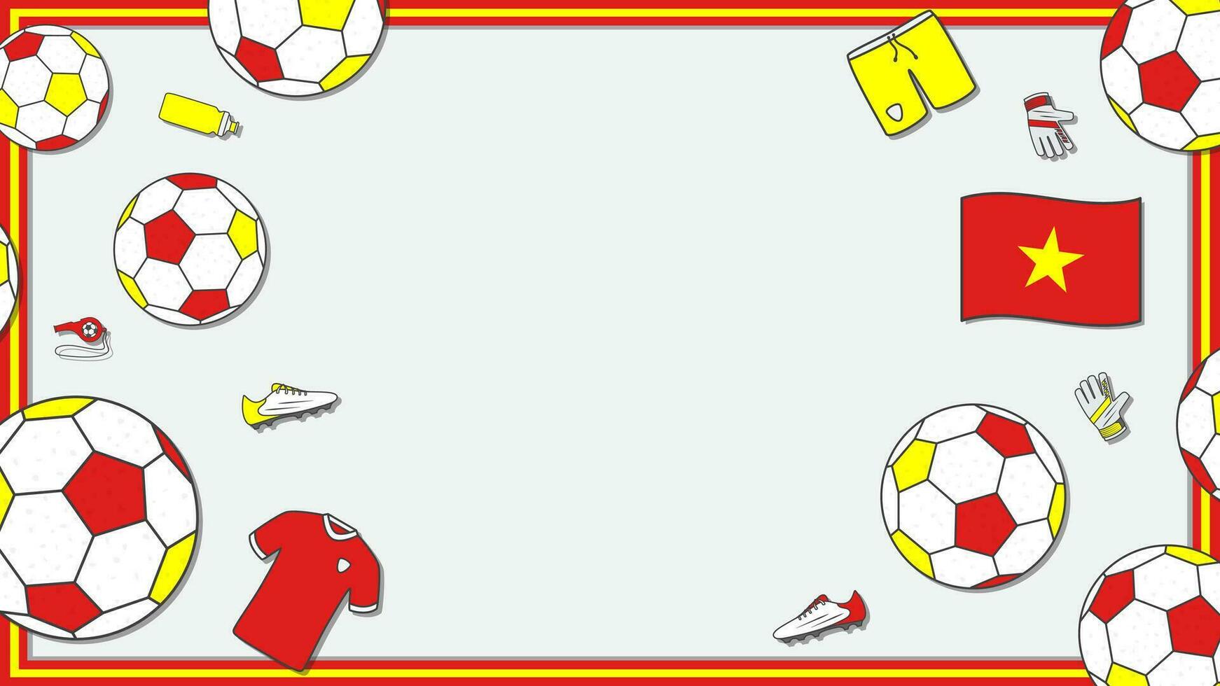 Football Contexte conception modèle. Football dessin animé vecteur illustration. sport dans vietnam