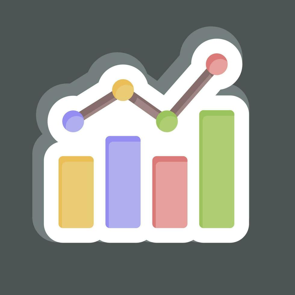 autocollant benchmarking. en relation à affaires une analyse symbole. Facile conception modifiable. Facile illustration vecteur