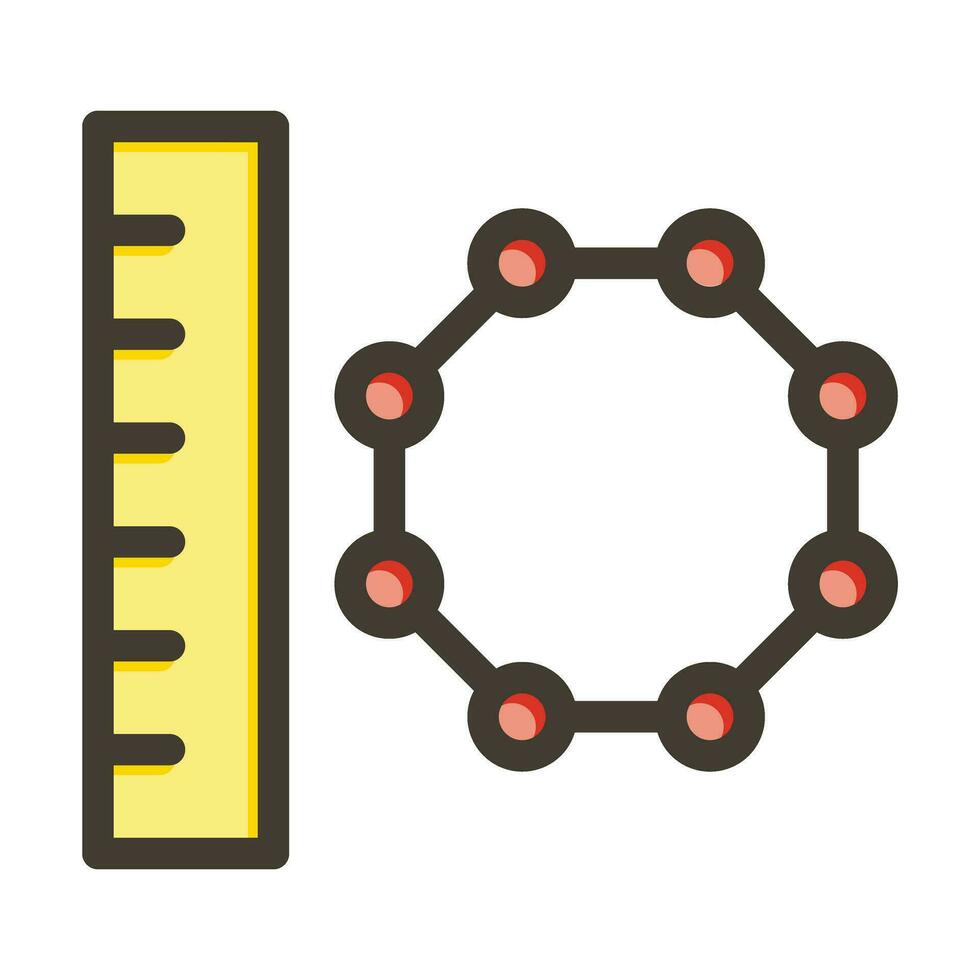 à l'échelle nanométrique vecteur épais ligne rempli couleurs icône pour personnel et commercial utiliser.