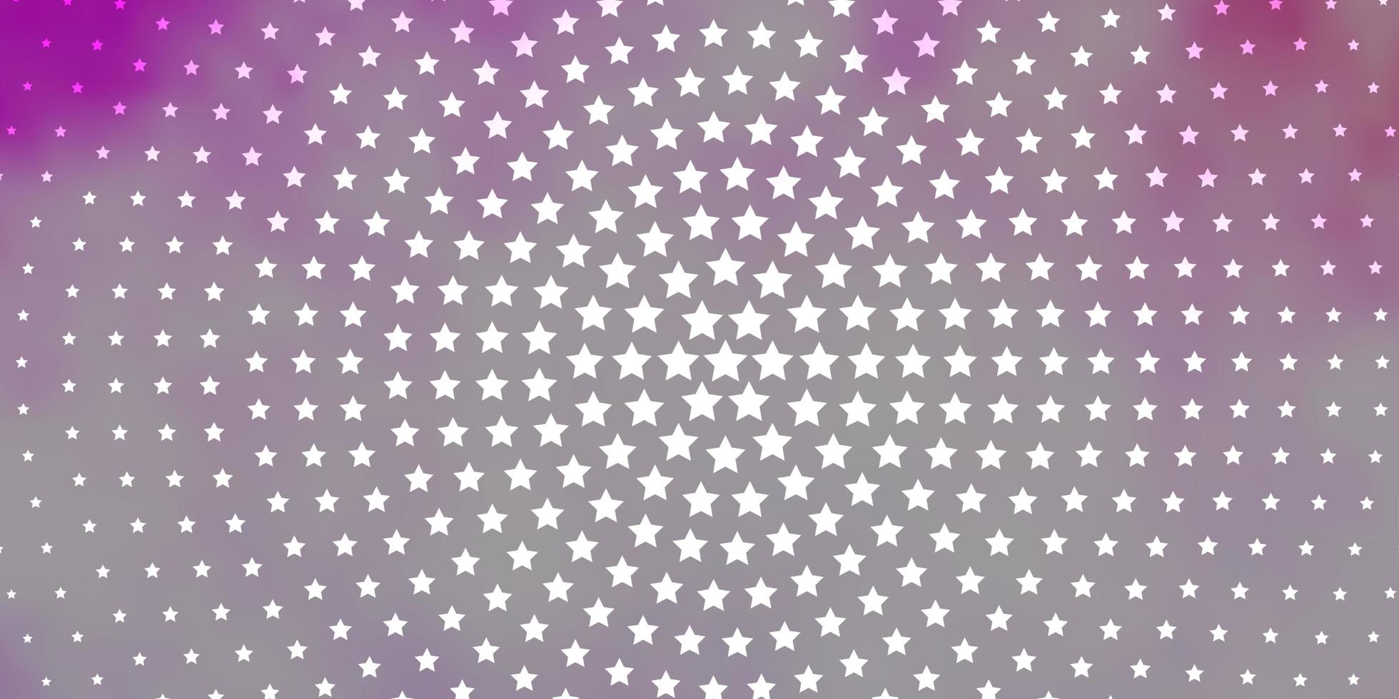 fond de vecteur violet clair et rose avec des étoiles colorées. brouiller le design décoratif dans un style simple avec des étoiles. thème pour téléphones portables.