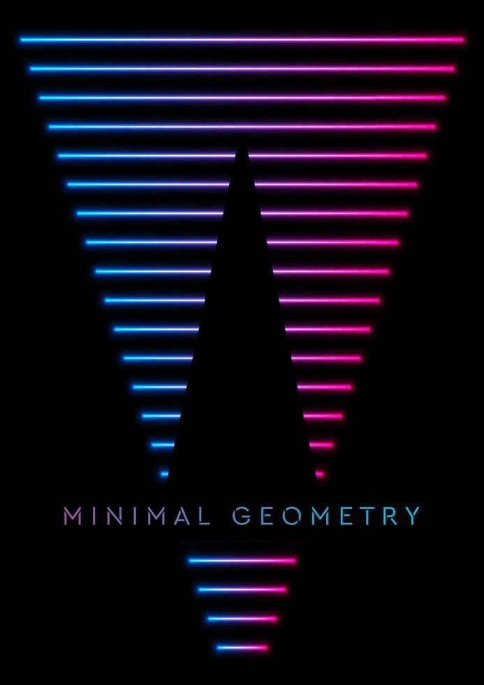 bleu ultra-violet néon géométrique linéaire Triangles abstrait Contexte vecteur
