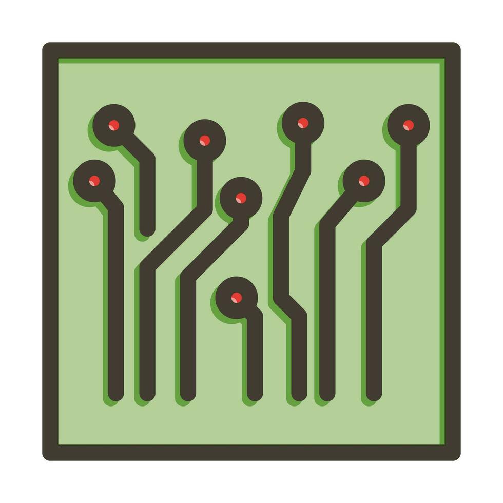 circuit vecteur épais ligne rempli couleurs icône pour personnel et commercial utiliser.