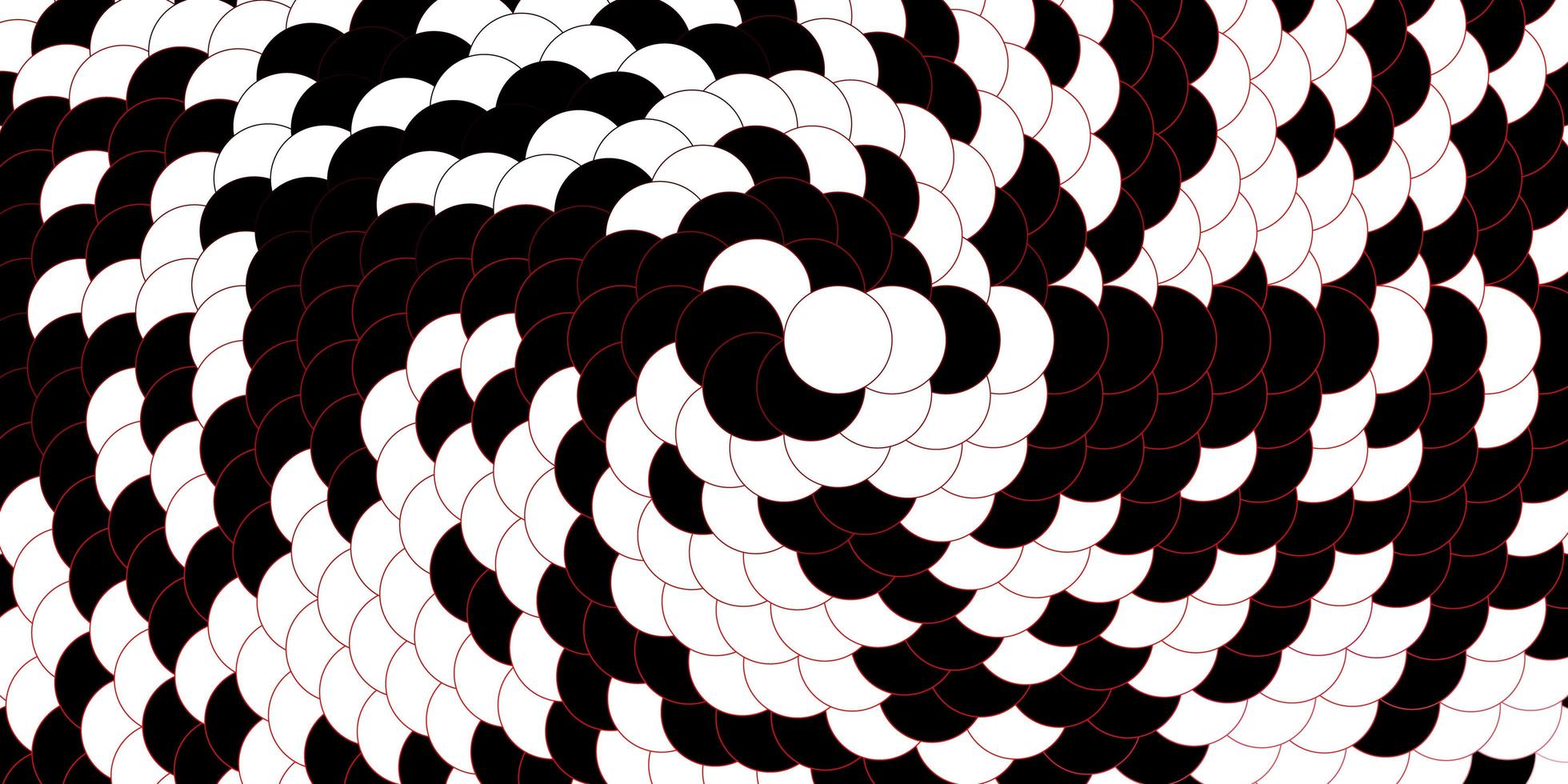 modèle vectoriel rouge foncé avec des cercles. illustration avec un ensemble de sphères abstraites colorées brillantes. motif pour papiers peints, rideaux.