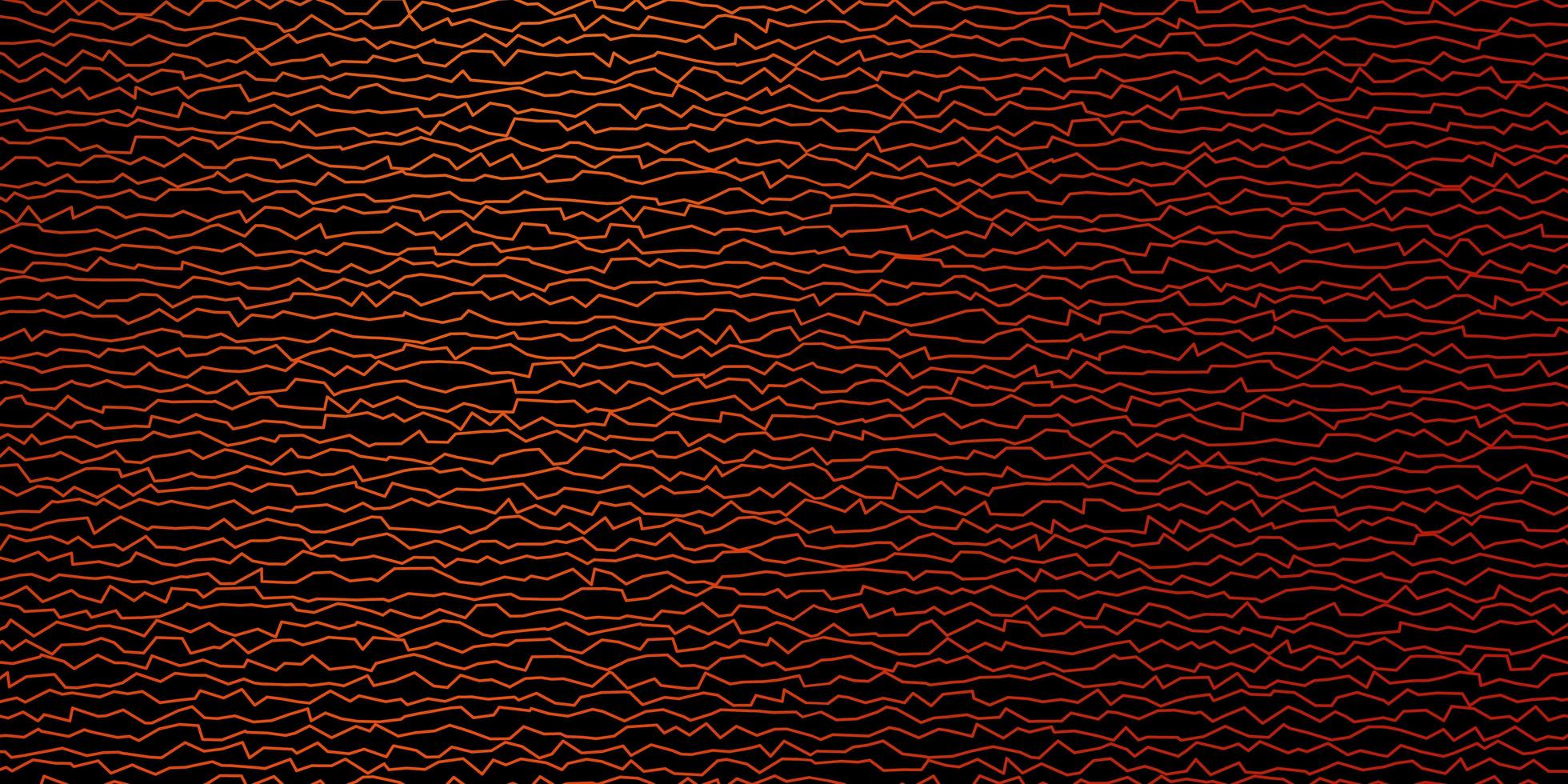 modèle vectoriel orange foncé avec des lignes. illustration abstraite de dégradé avec des lignes tordues. modèle pour les sites Web, pages de destination.