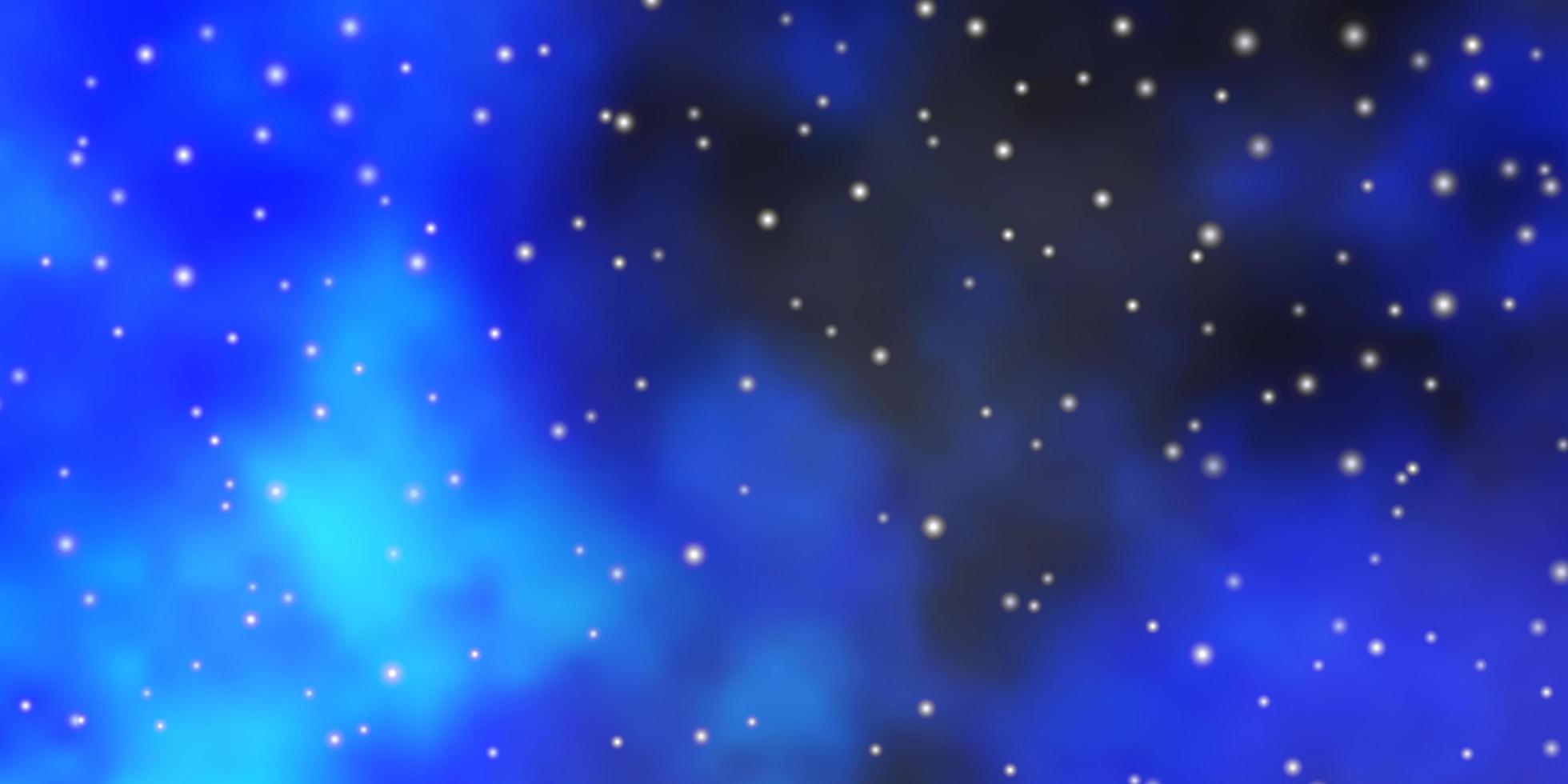 disposition de vecteur bleu foncé avec des étoiles brillantes. illustration colorée avec des étoiles dégradées abstraites. modèle pour les sites Web, les pages de destination.