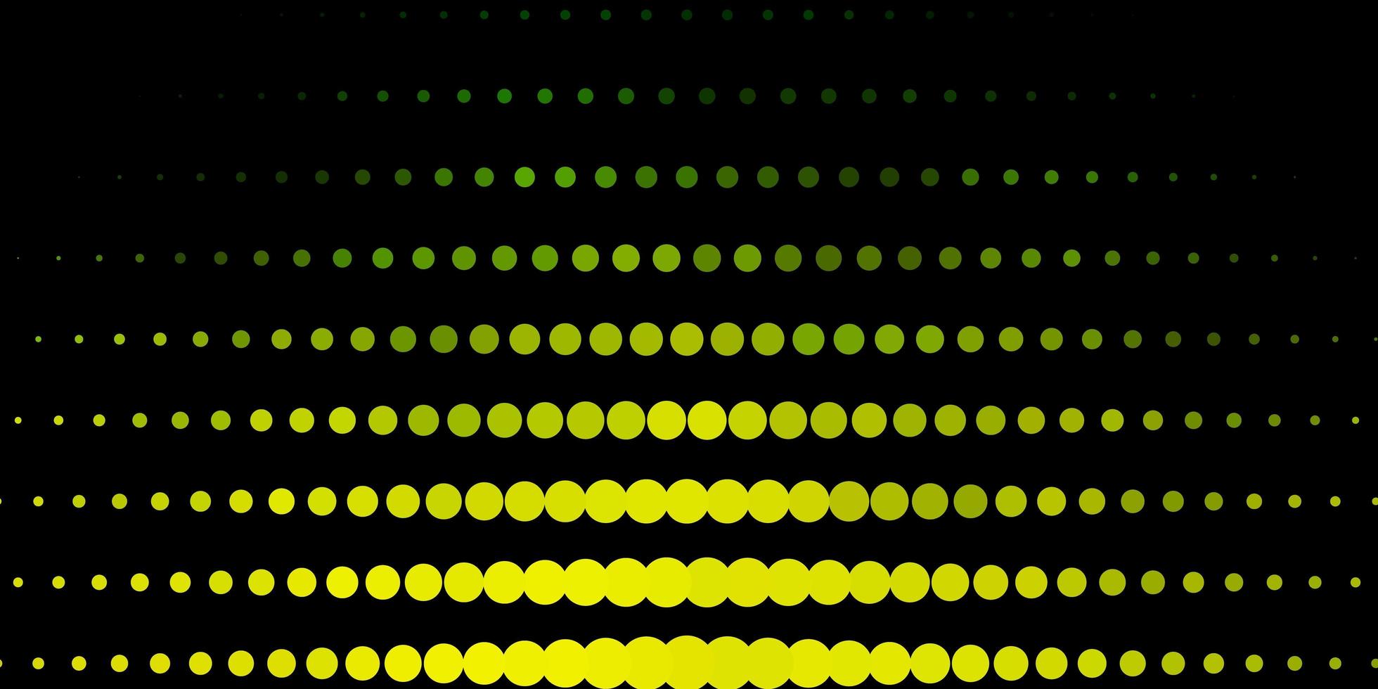 fond de vecteur vert foncé, jaune avec des bulles. design décoratif abstrait dans un style dégradé avec des bulles. modèle pour livrets, dépliants.