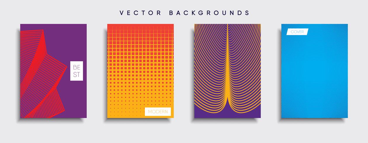 Dessins de couverture minimale de vecteur. Modèle de future affiche vecteur