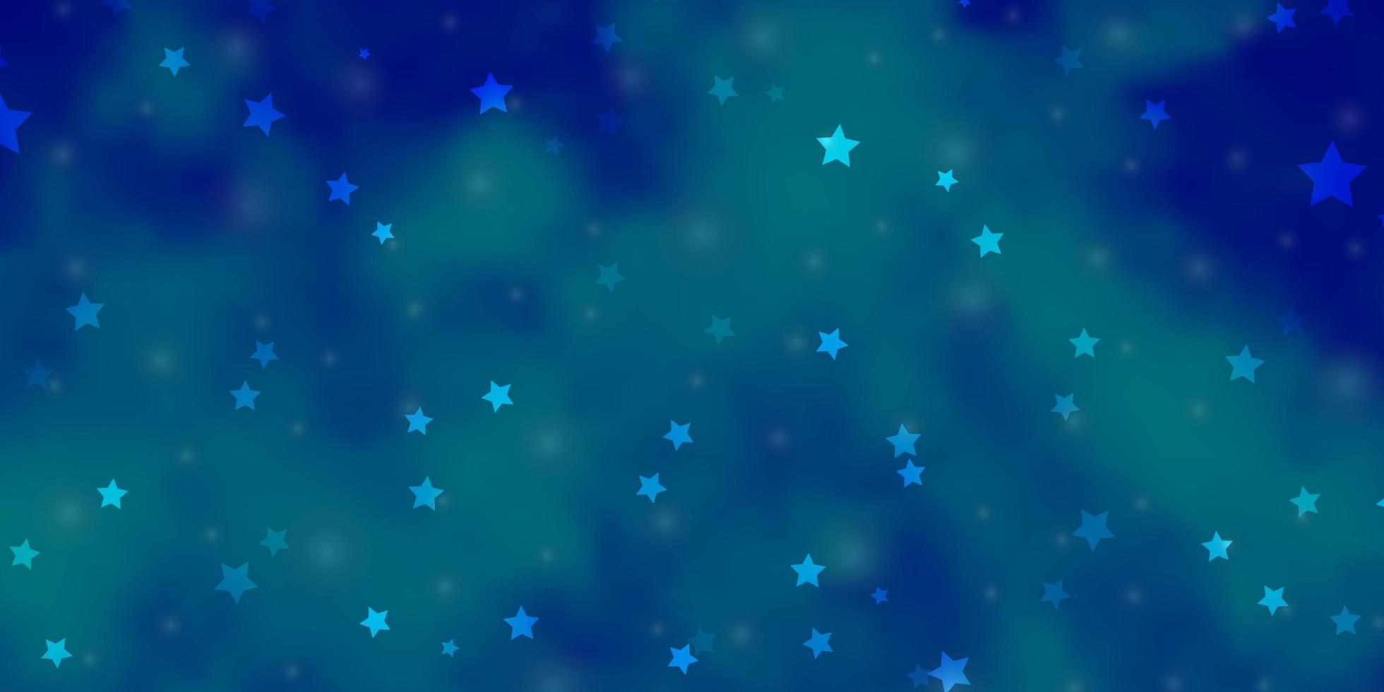 texture vecteur bleu clair avec de belles étoiles. illustration colorée brillante avec de petites et grandes étoiles. conception pour la promotion de votre entreprise.