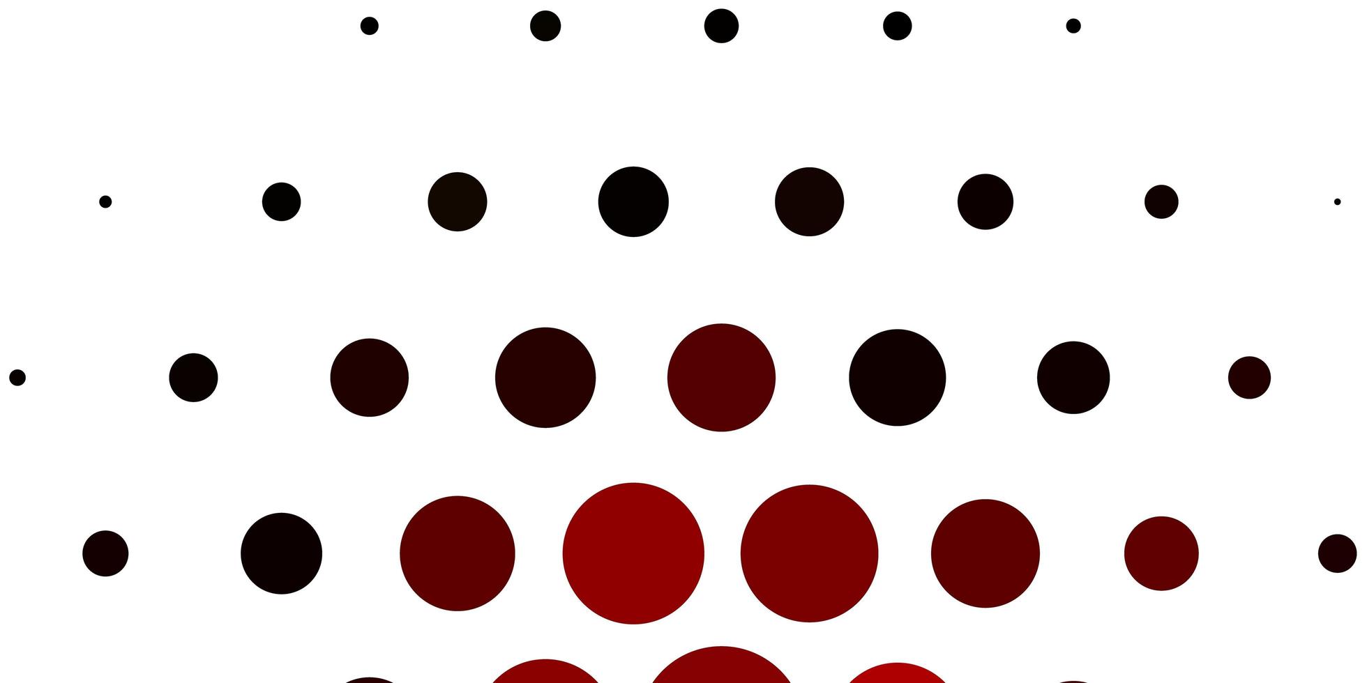 modèle vectoriel rouge clair avec des sphères. illustration abstraite de paillettes avec des gouttes colorées. modèle pour les annonces commerciales.
