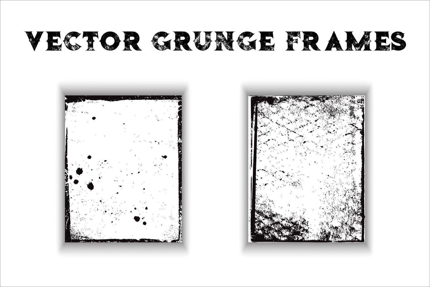 cadres de bordure grunge vecteur