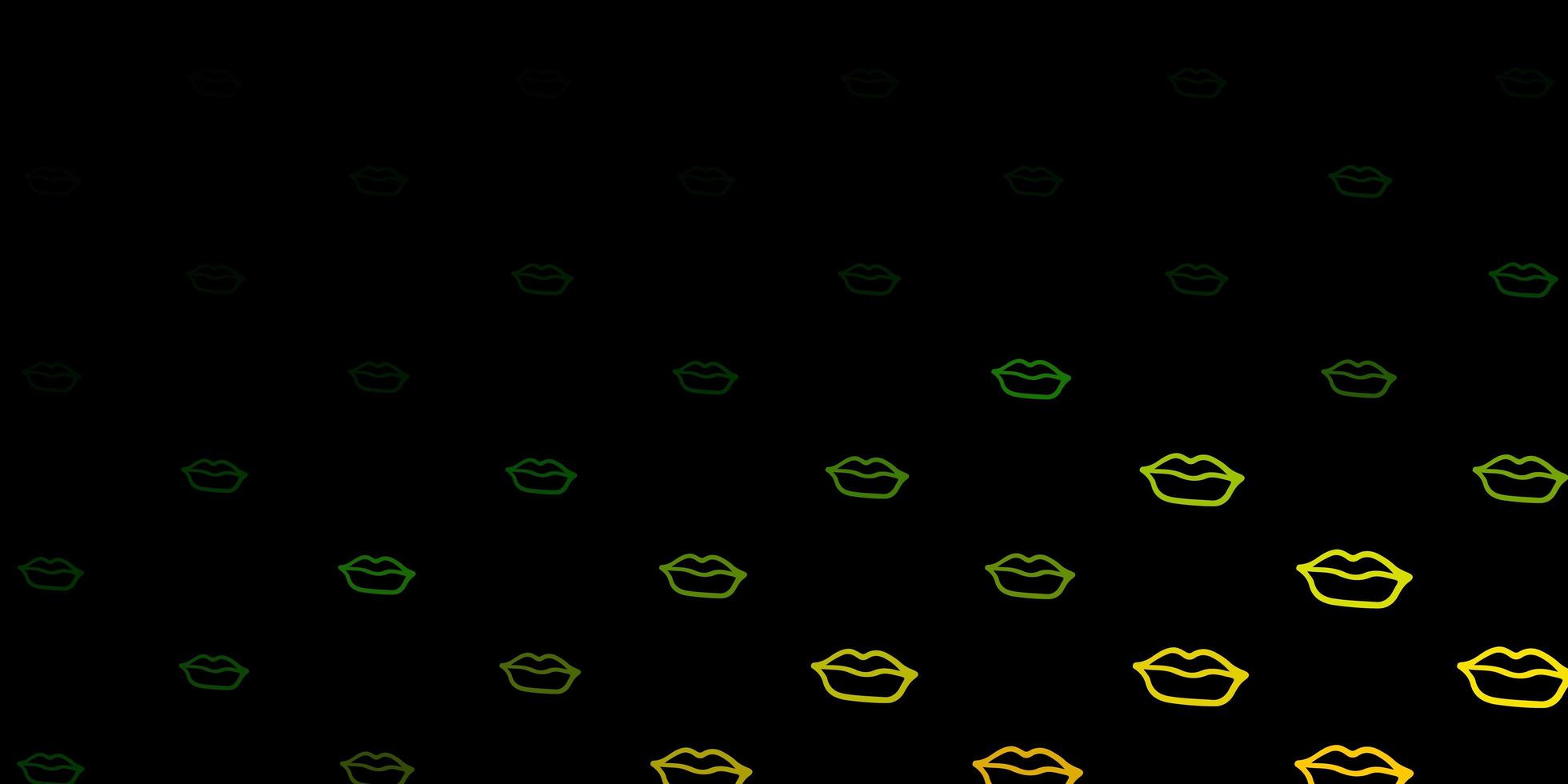 fond de contour des lèvres au néon vecteur