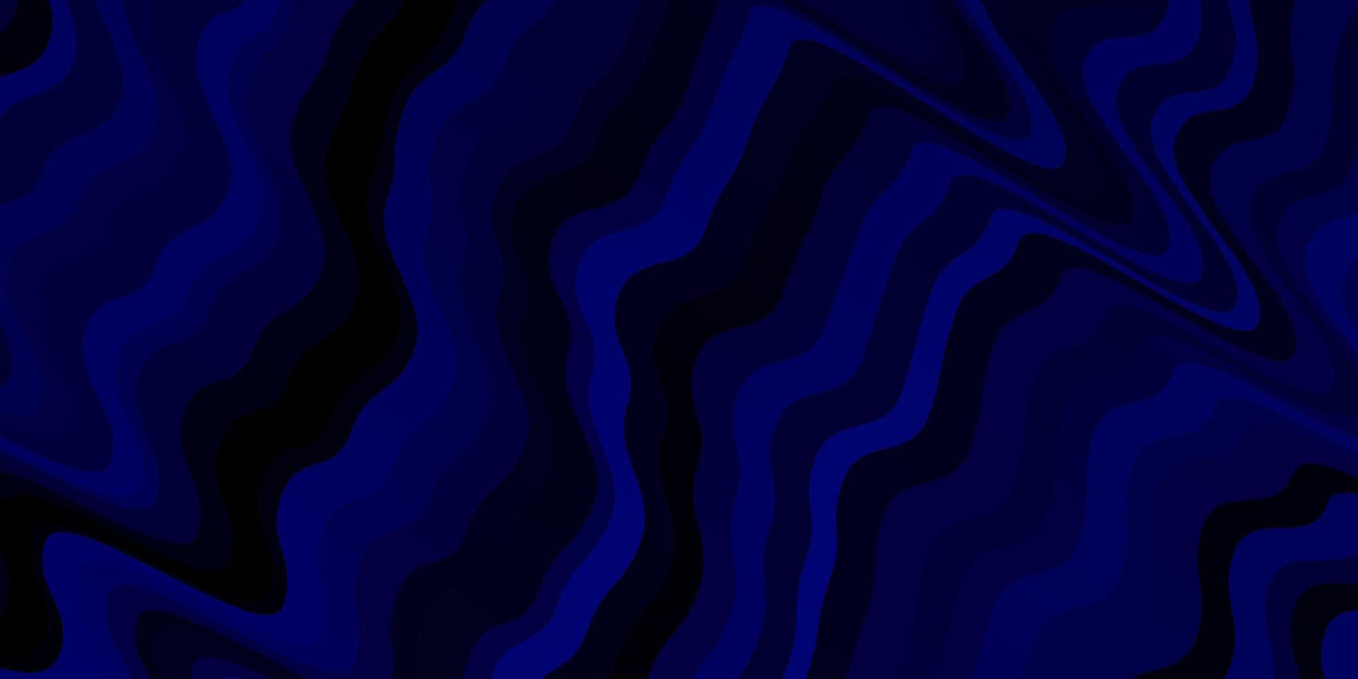 texture vecteur bleu foncé avec des lignes tordues. échantillon géométrique coloré avec des courbes de dégradé. meilleur design pour votre annonce, affiche, bannière.