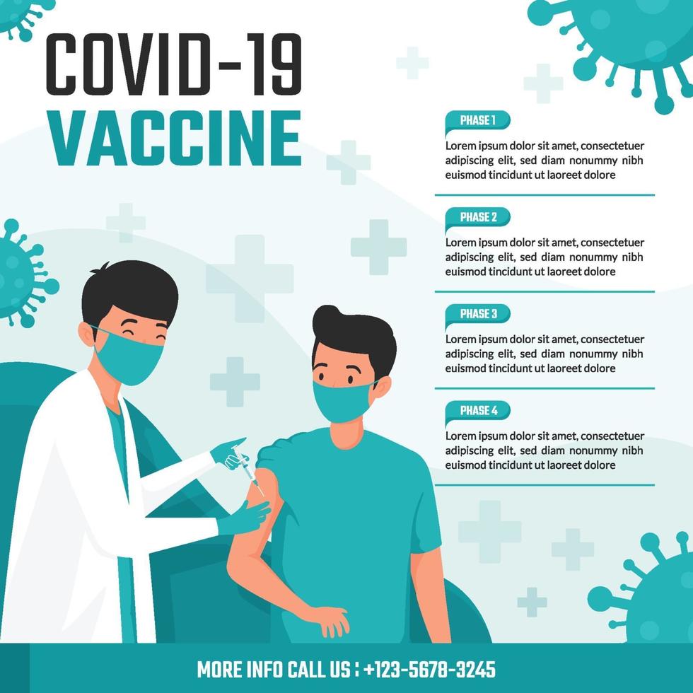 phase de vaccination covid-19 vecteur