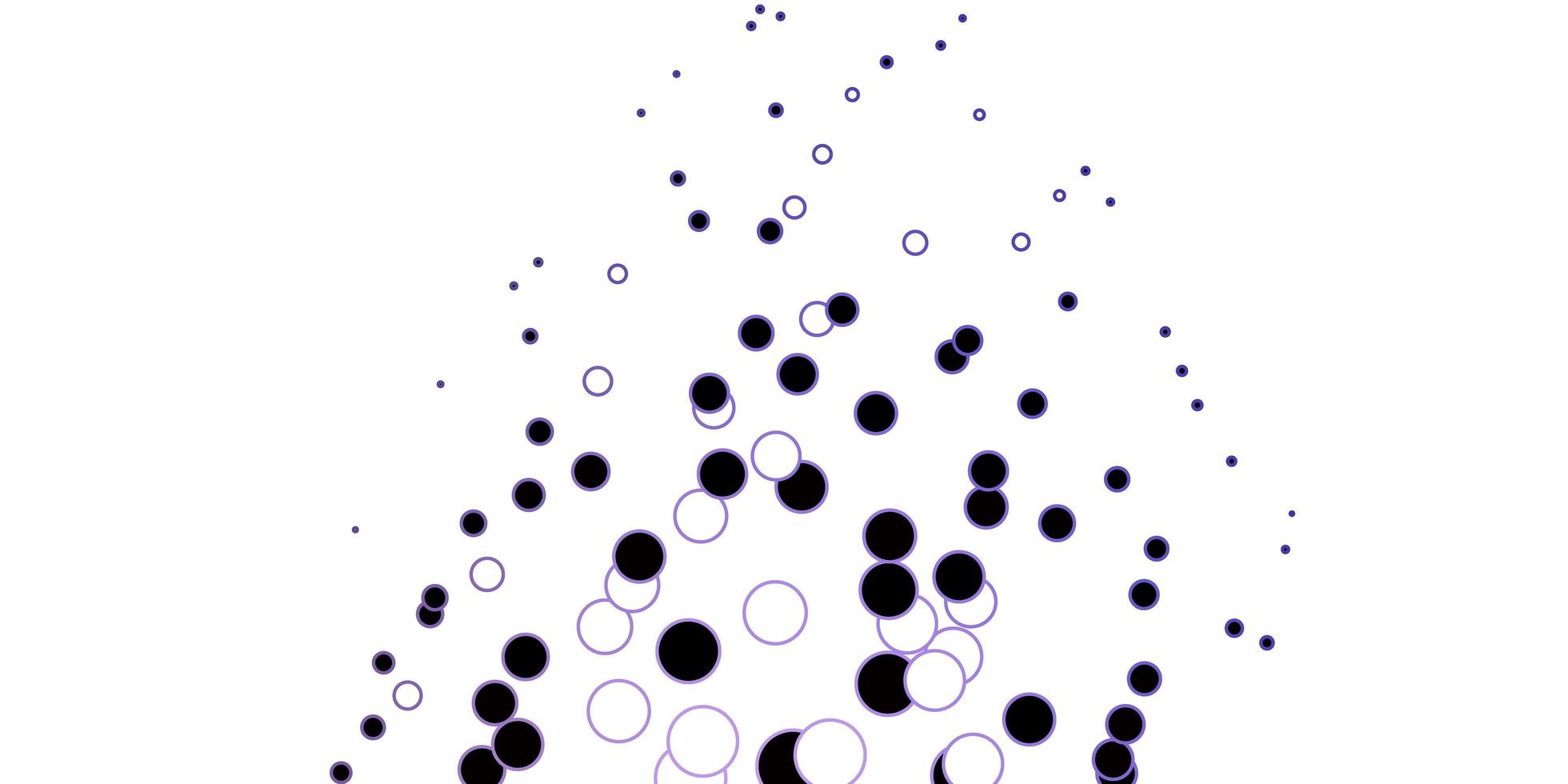 modèle vectoriel violet foncé avec des cercles. illustration colorée avec des points de dégradé dans un style nature. conception pour vos publicités.