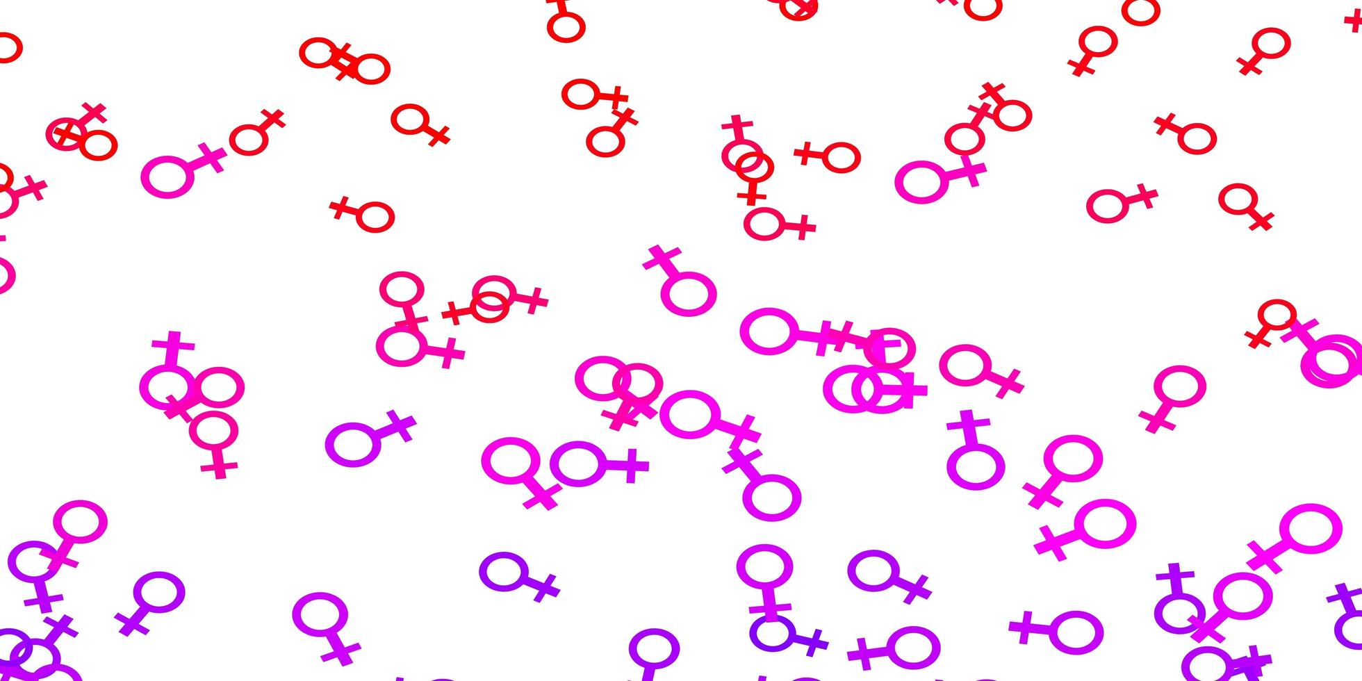 modèle vectoriel violet clair, rose avec des éléments de féminisme.
