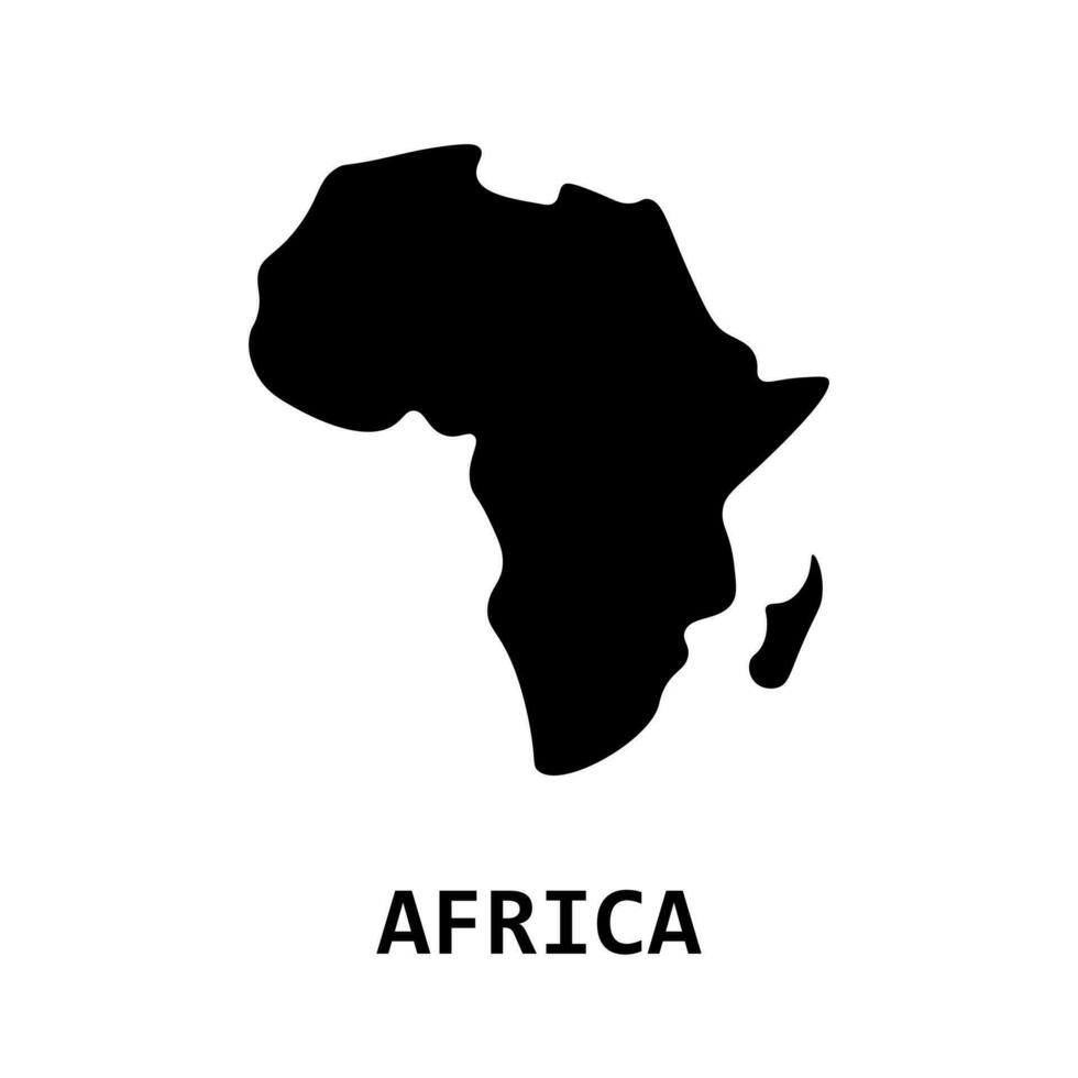 Afrique carte plat icône. isolé vecteur. vecteur