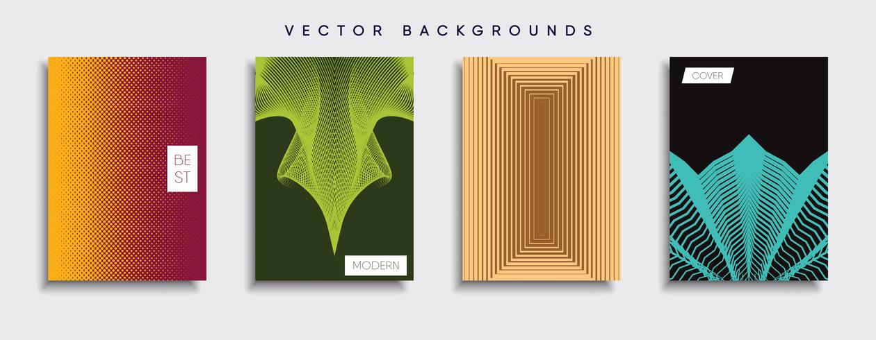 Dessins de couverture minimale de vecteur. Modèle de future affiche vecteur