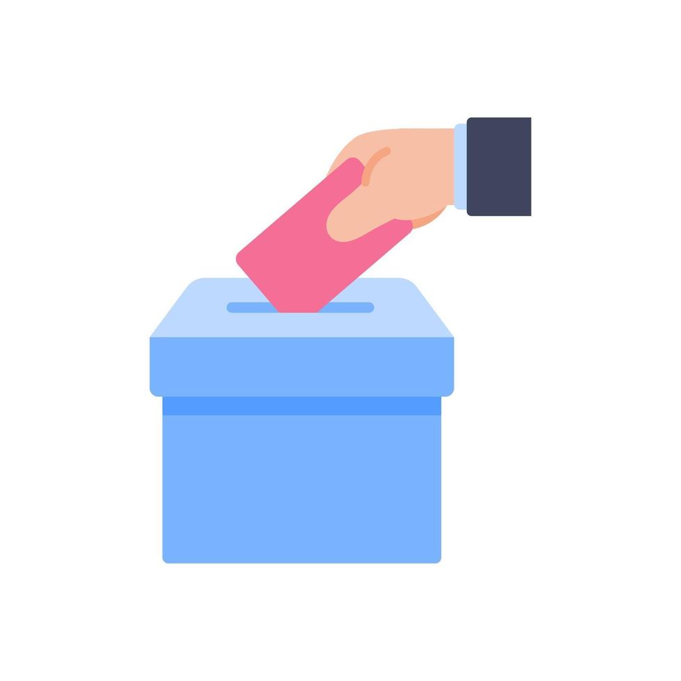 vecteur de scrutin électoral. la main tenant la carte de vote de la plupart des gens pour faire un choix.