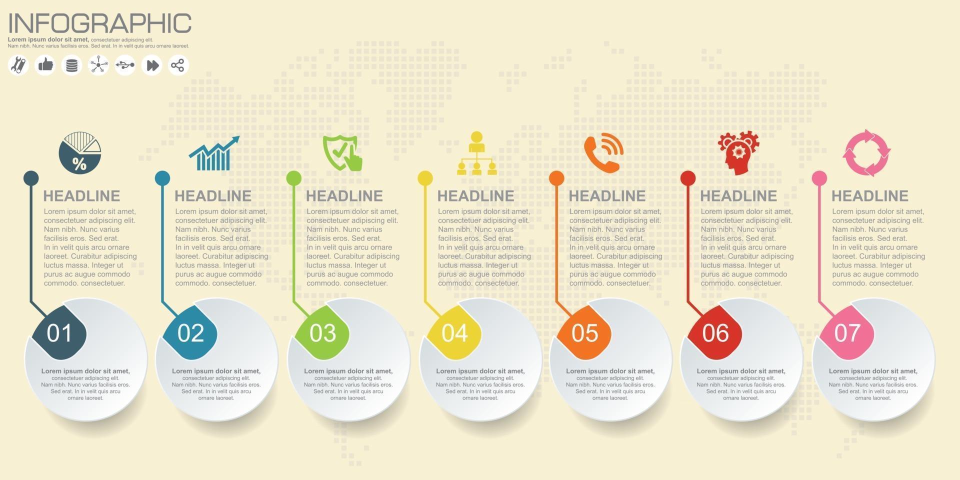 infographie d'entreprise cercle illustration vectorielle de style origami. peut être utilisé pour la mise en page du flux de travail, la bannière, le diagramme, les options de nombre, les options d'intensification, la conception Web. vecteur