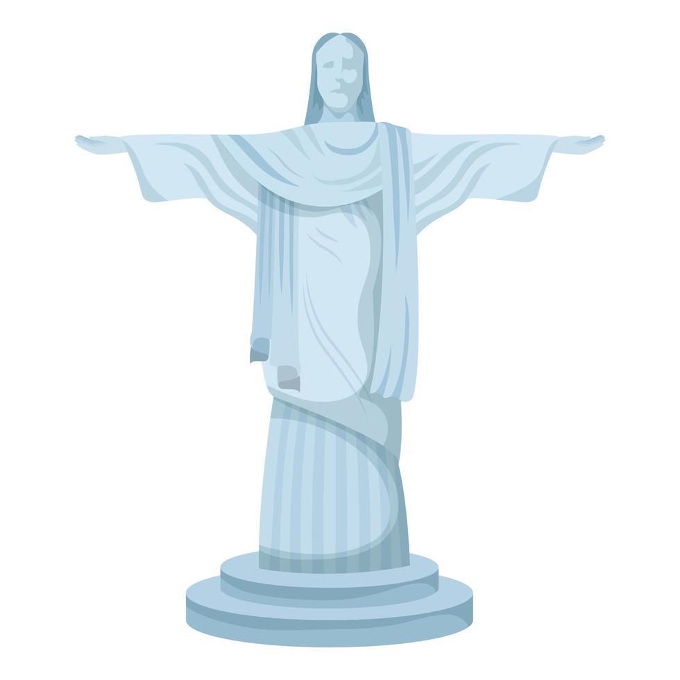 corcovade christ monument brésil icône vecteur