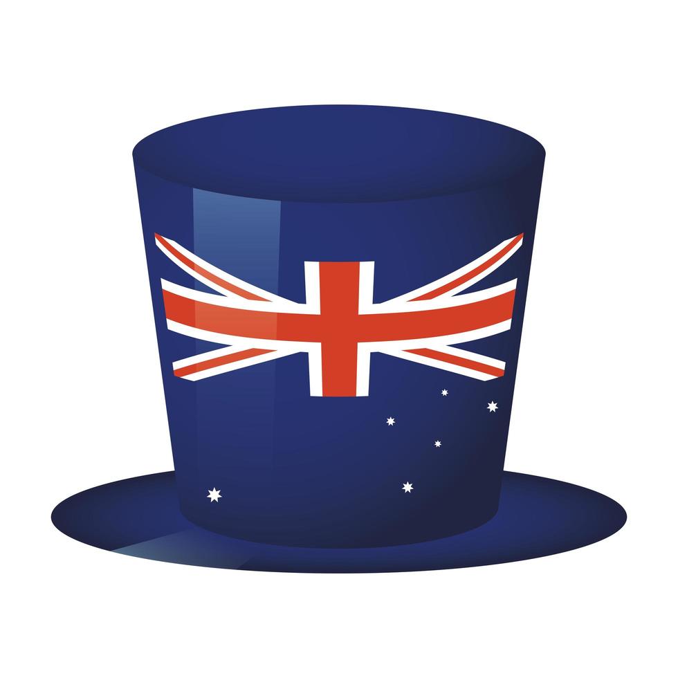 drapeau du pays australien en tophat vecteur