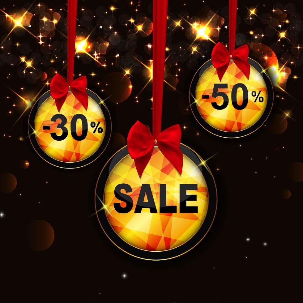 fond de vente de noël et nouvel an, modèle de coupon de réduction vecteur