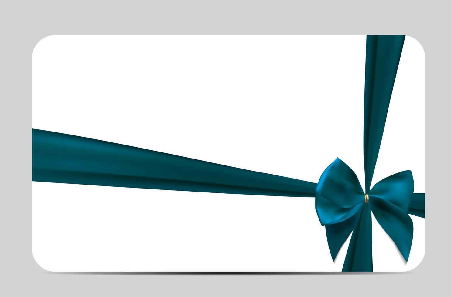 modèle de carte-cadeau avec ruban de soie et archet. illustration vectorielle eps10 vecteur