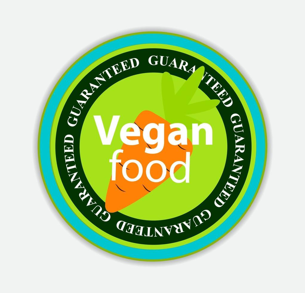 étiquette de nourriture végétalienne définie illustration vectorielle vecteur