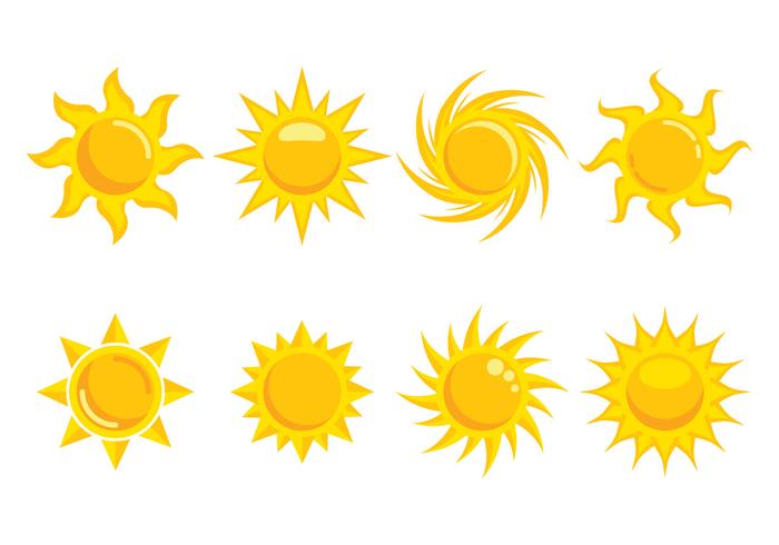 Soleil Clipart Set vecteur