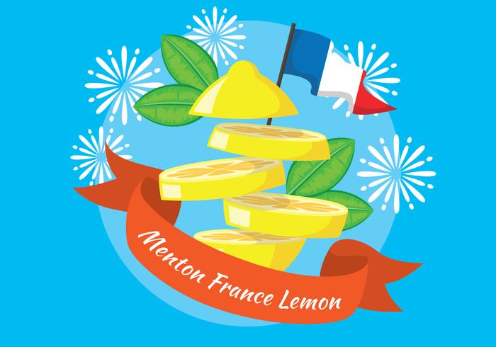 Illustration de la fête du citron à Menton France vecteur