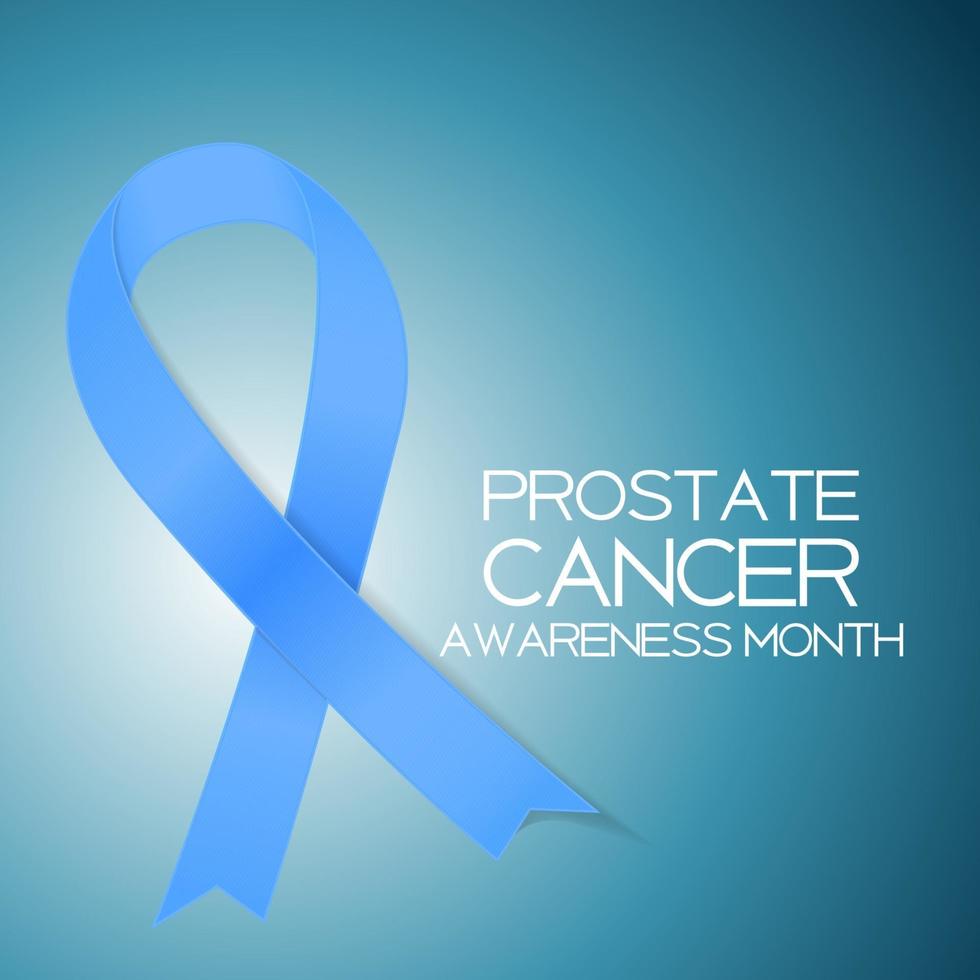 symbole du ruban bleu du concept de la journée mondiale de sensibilisation au cancer de la prostate. concept de soins de santé pour hommes. illustration vectorielle vecteur