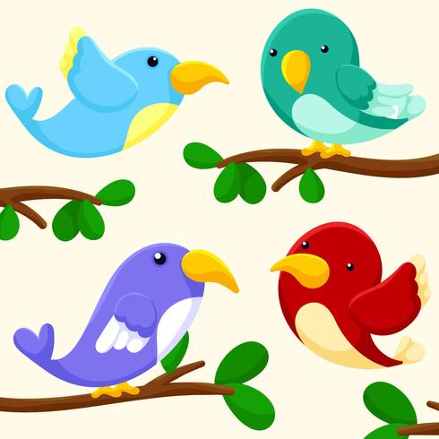 Oiseau Clipart Set vecteur