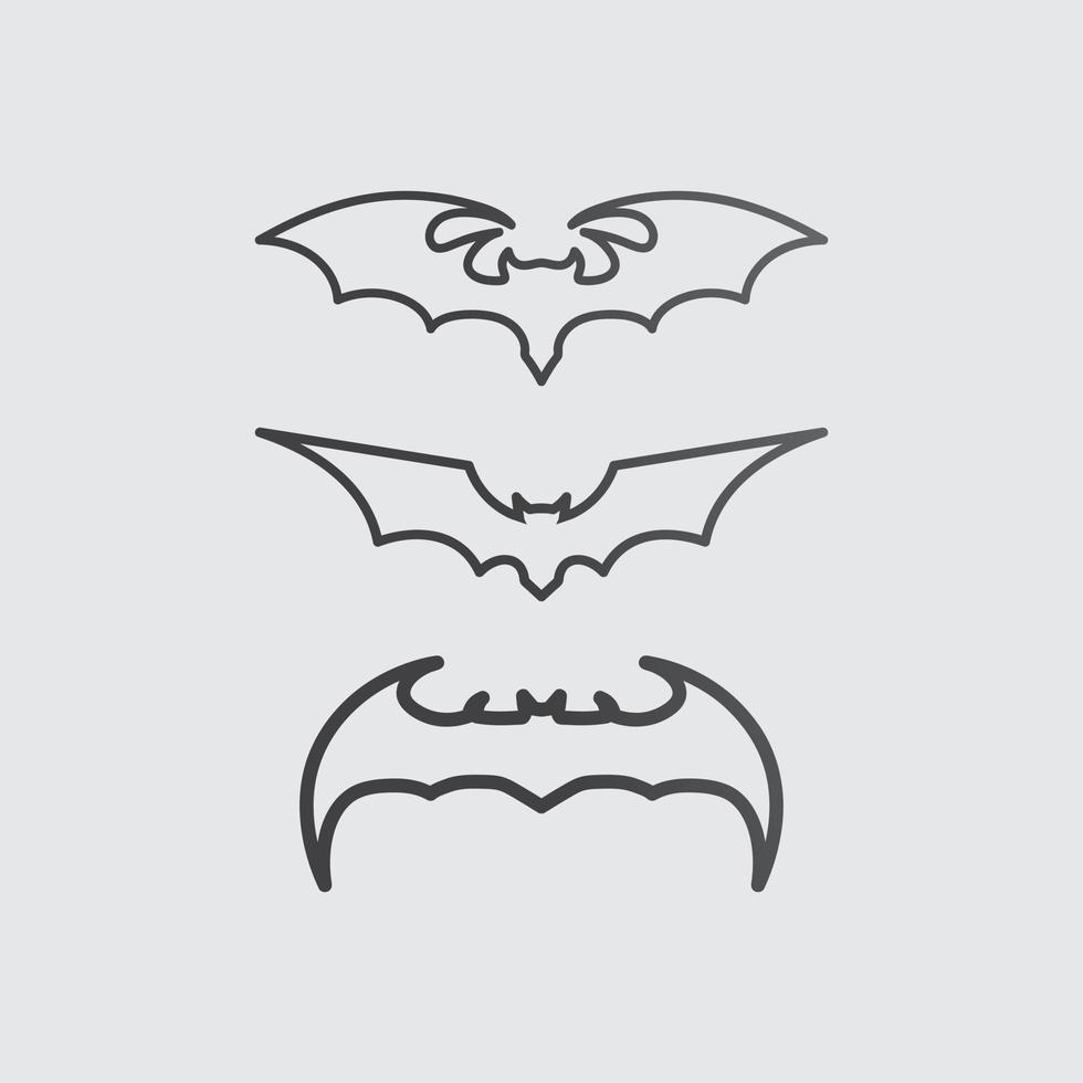 chauve souris logo animal et vecteur, ailes, noir, halloween, vampire, gothique, illustration, conception icône chauve-souris vecteur