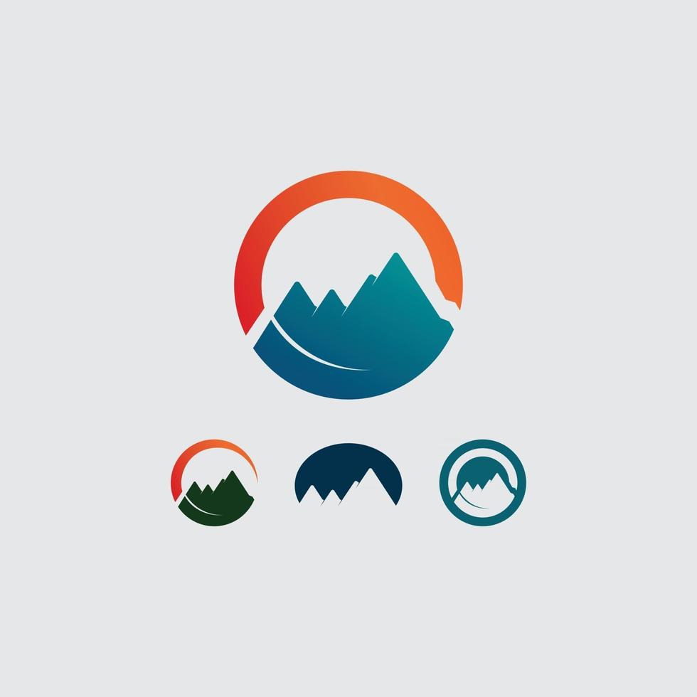 logo d & # 39; icône de montagne vecteur