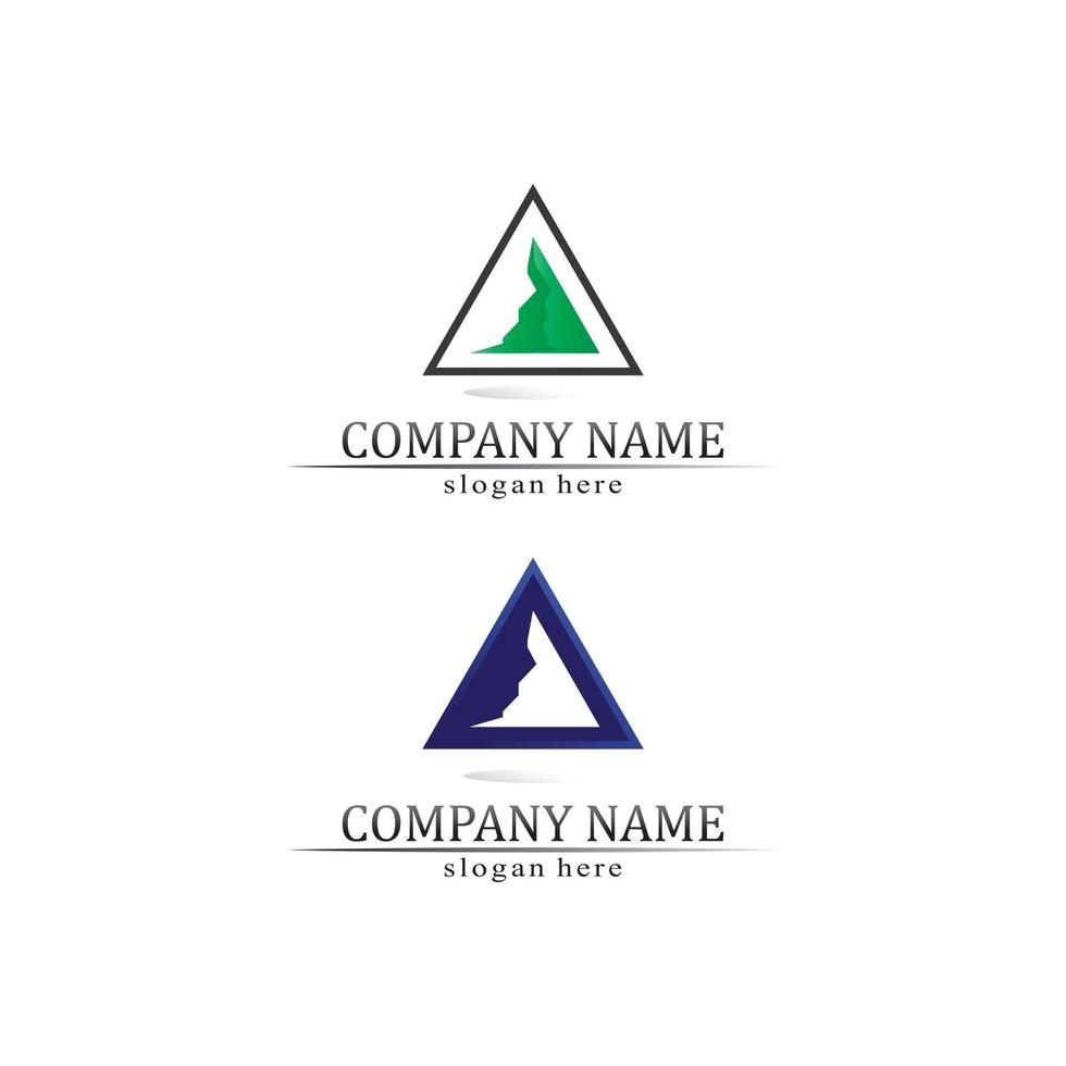 création de logo triangle pyramide et symbole vectoriel égyptien et entreprise de logo