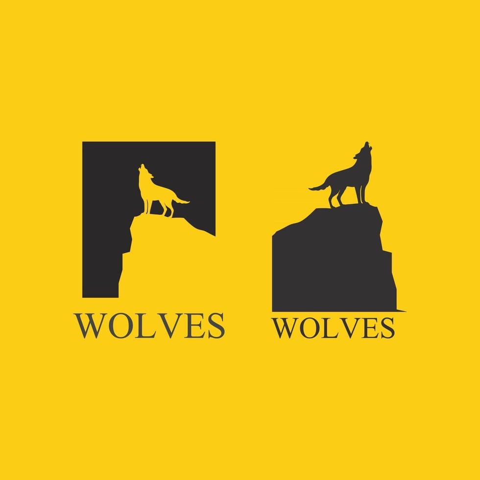 logo de loups, renard, tête de loup, vetor animal et conception de logo illustration de chien rugissant sauvage, résumé pour animal de tête de symbole de logo de jeu vecteur