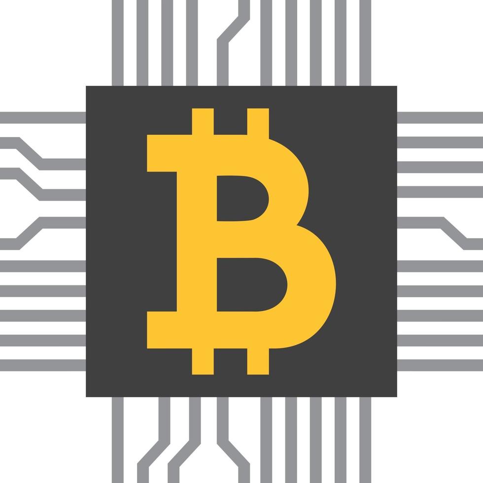 icône de symbole bitcoin vecteur