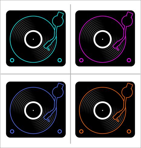 Disque vinyle disque plat concept simple illustration vectorielle vecteur