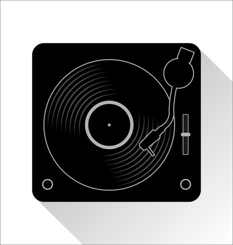 Disque vinyle disque plat concept simple illustration vectorielle vecteur