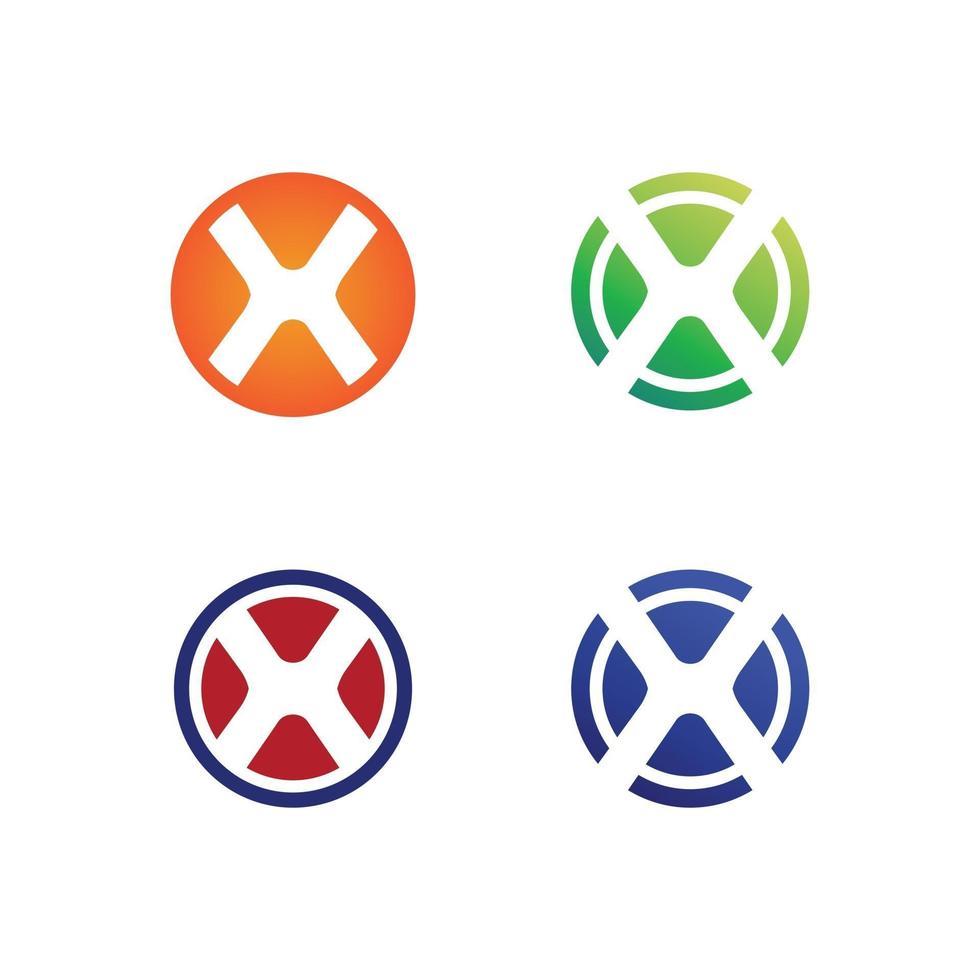 x logo et lettre x vecteur, ensemble de logos et modèle, illustration vectorielle graphique alphabet symbole initial, marque vecteur