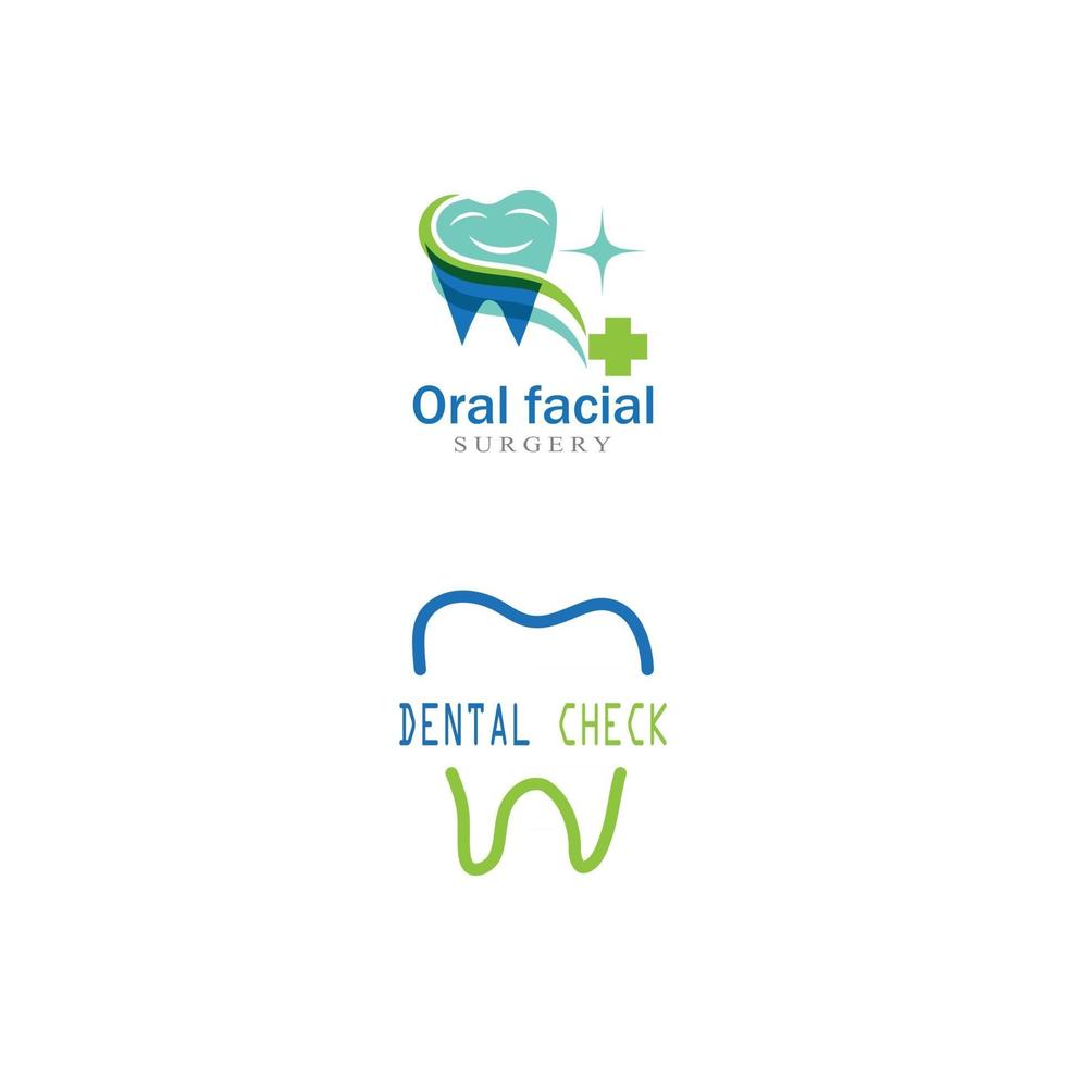 dent dents dentiste dentisterie dentaire avec création de logo étoiles vecteur