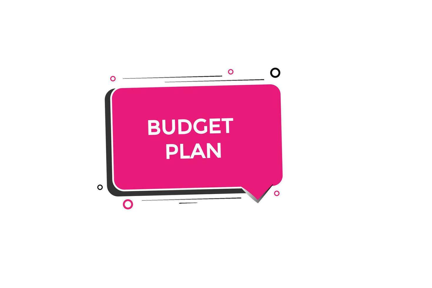 Nouveau budget plan moderne, site Internet, Cliquez sur bouton, niveau, signe, discours, bulle bannière, vecteur