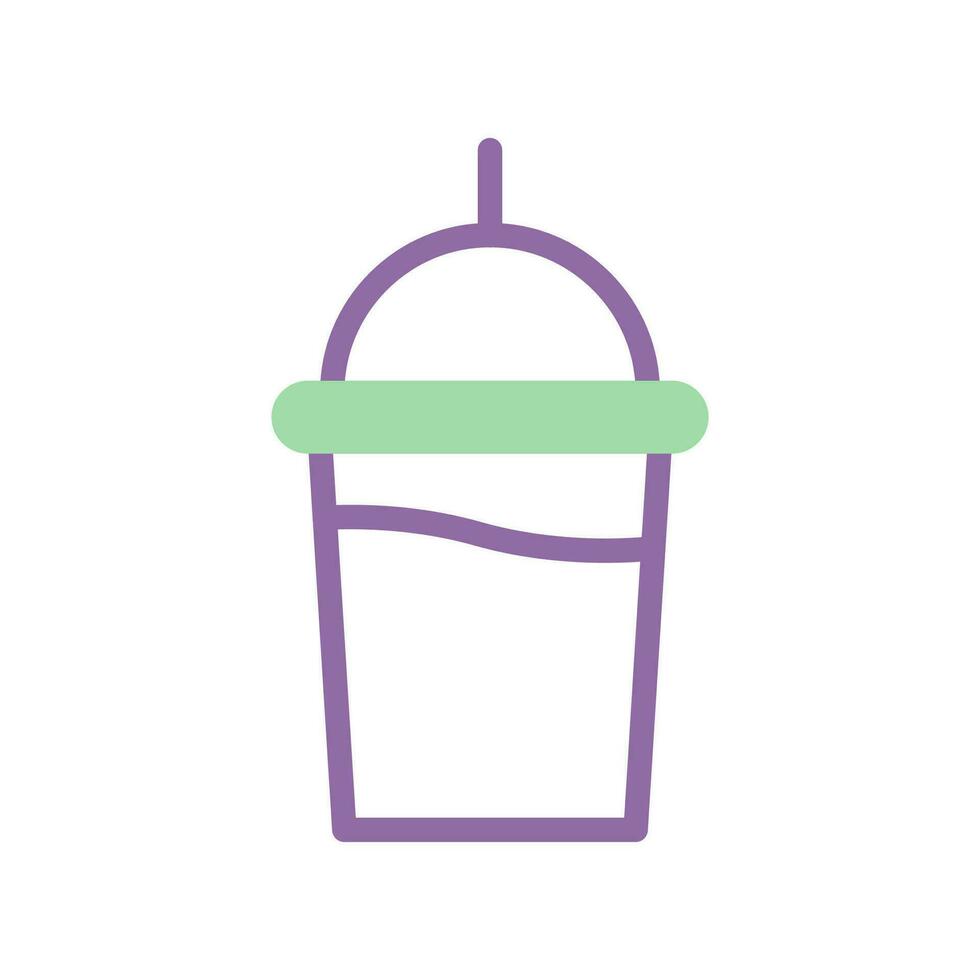 boisson icône bichromie violet vert été plage symbole illustration vecteur
