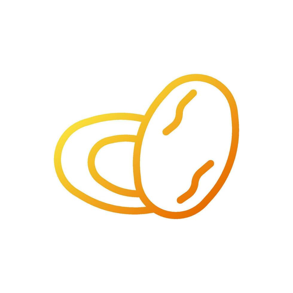 dattes icône pente Jaune Orange Couleur Ramadan symbole illustration parfait. vecteur