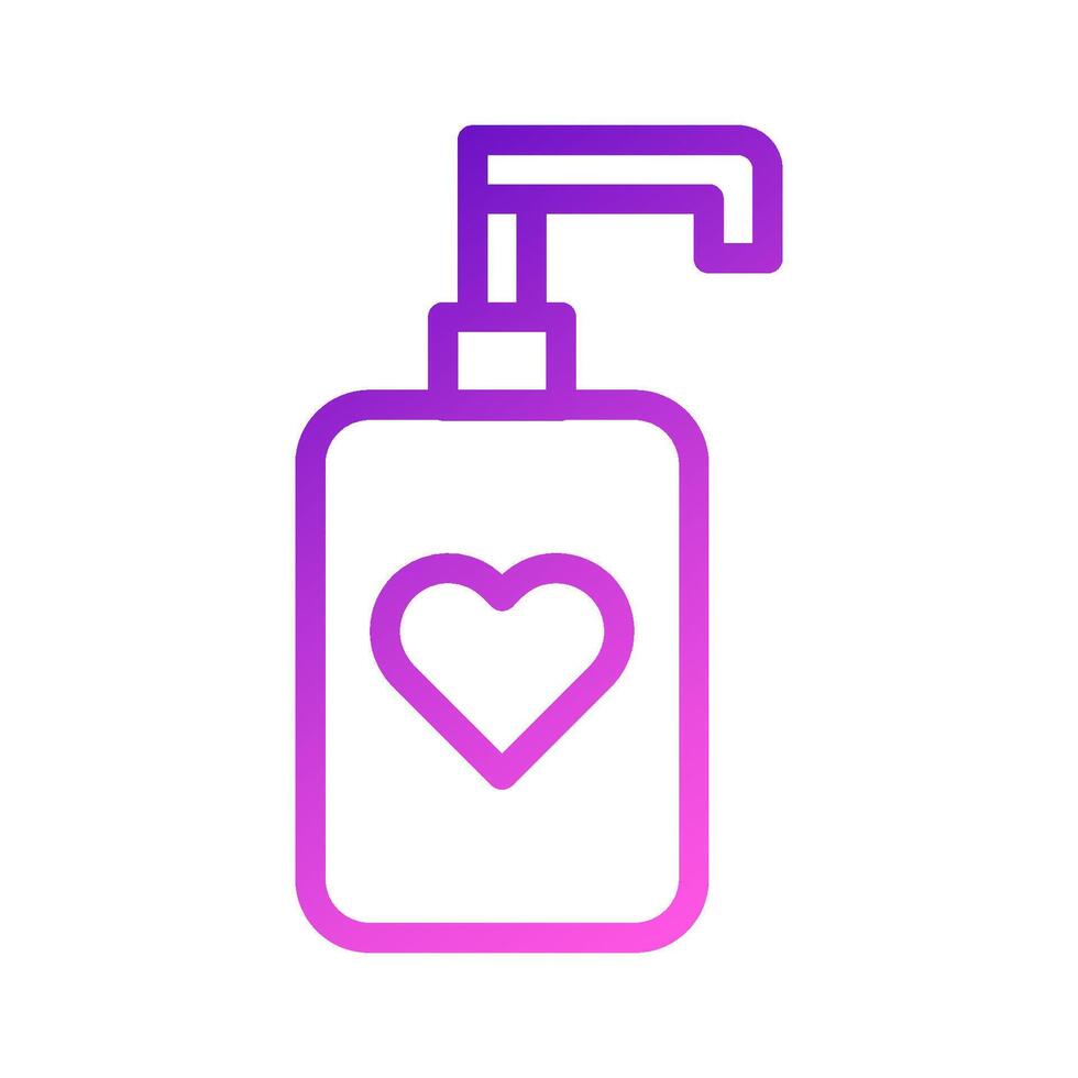 cosmétique l'amour icône pente violet rose style Valentin illustration symbole parfait. vecteur